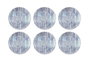 Hermia Lines Juego de 6 Platos para Postre Azul y Blanco de Porcelana
